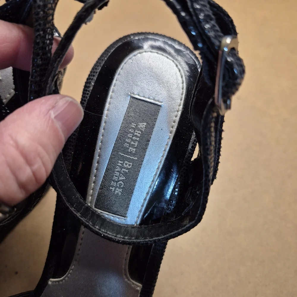 Black Women's Knot Front Wedge Sandals - Unbranded